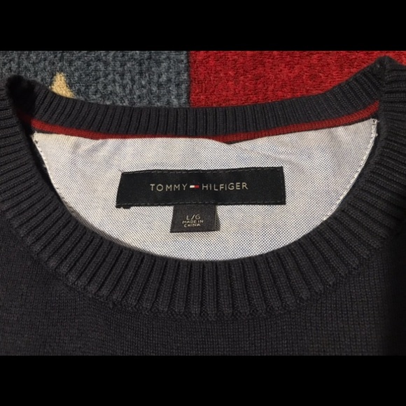 NWOT Vintage Tommy Hilfiger Navy Crew sweater L sportsman sail pwing Golf Rlx 1 - Picture 3 of 10